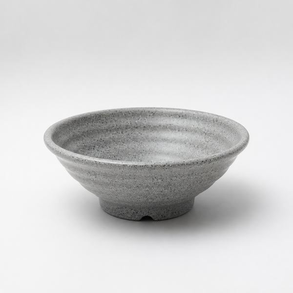 Clay Grey Swirl Wide Bowl  17.2 cm