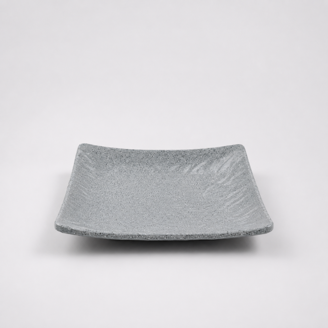 Clay Grey Relief Pattern Square Plate 14.8 cm