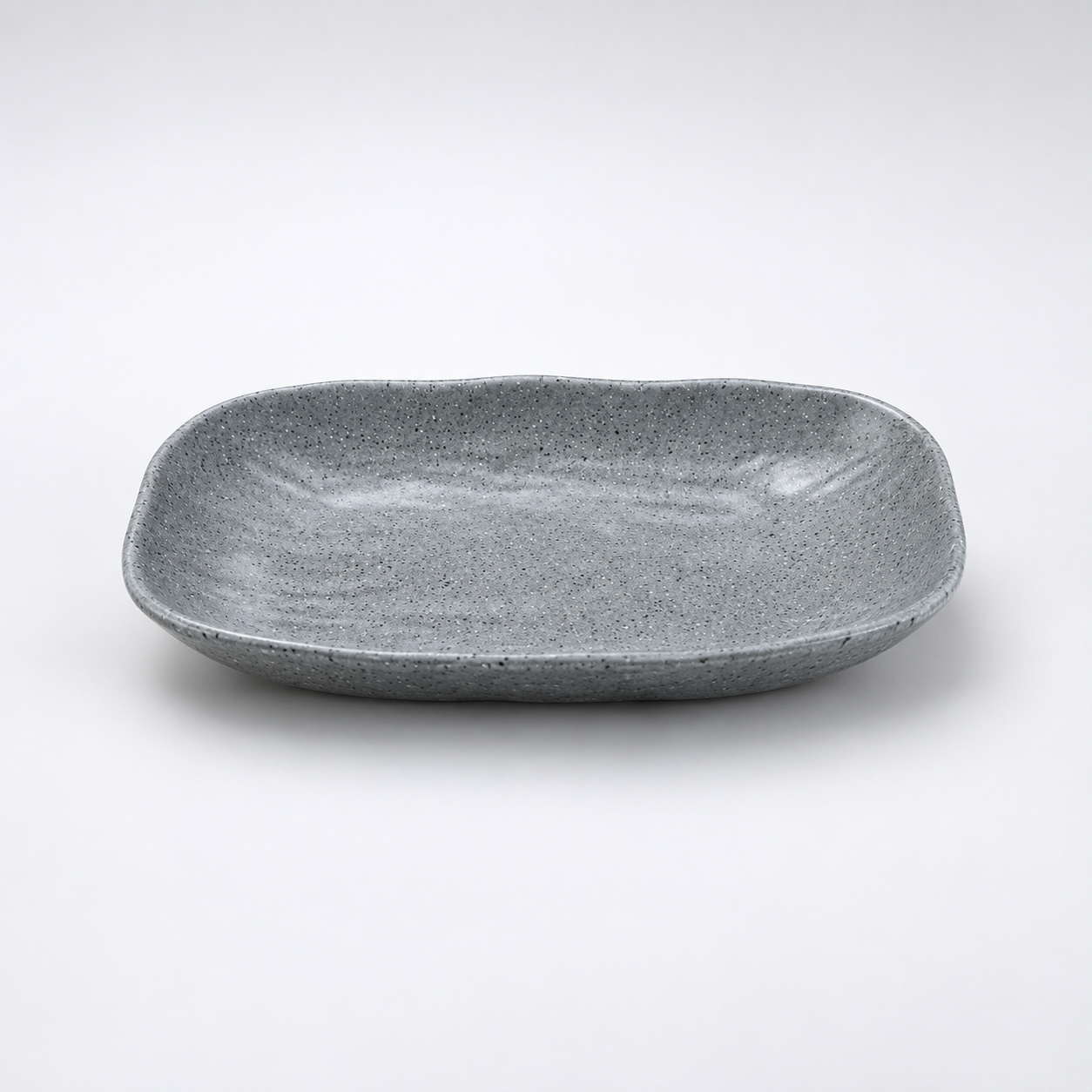 Clay Grey Long Rounded Plate 20 cm