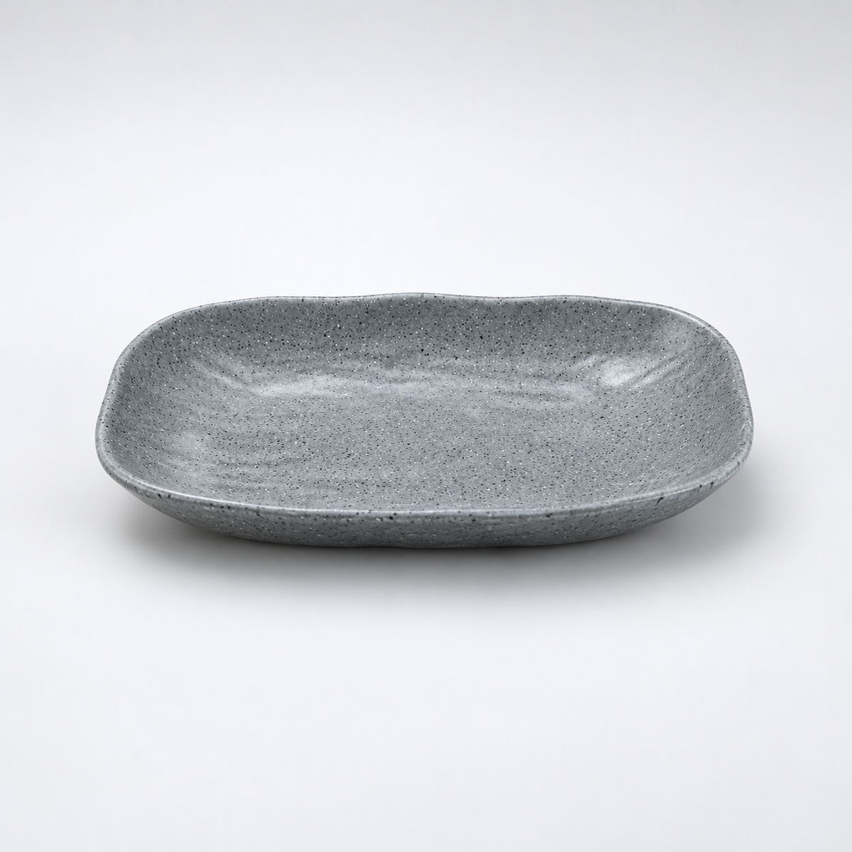 Clay Grey Long Rounded Plate 20 cm
