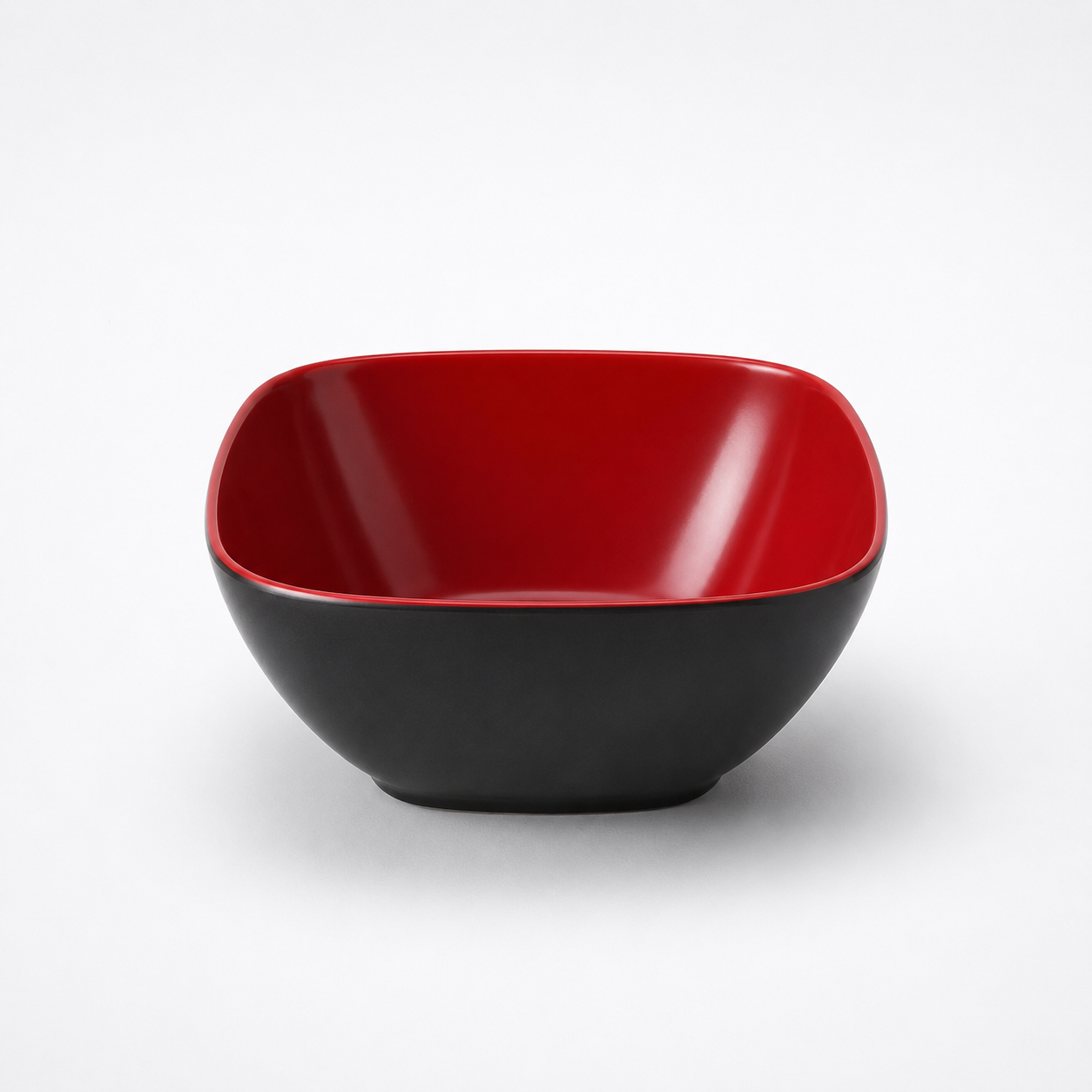 Red & Black Square Bowl 5.5"