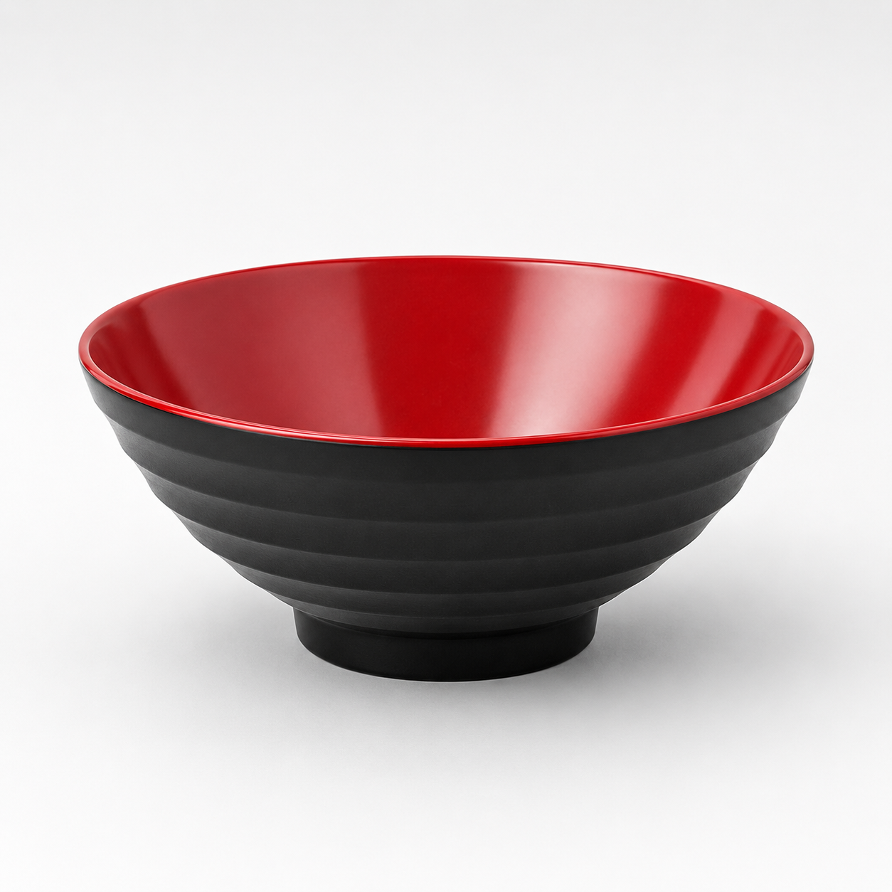 Red & Black Swirl Ramen Bowl 7"