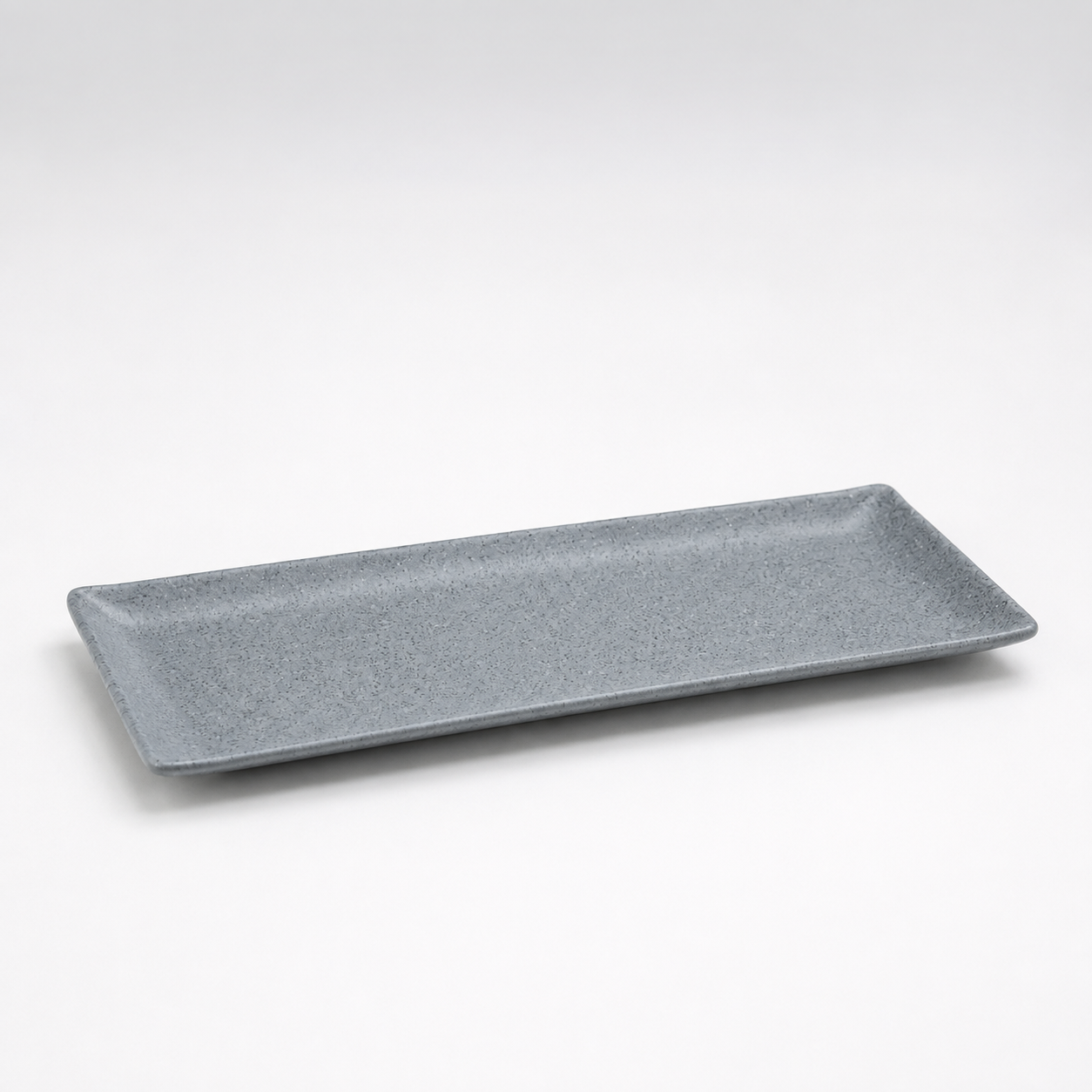 Clay Grey Speckled Long Melamine Plate