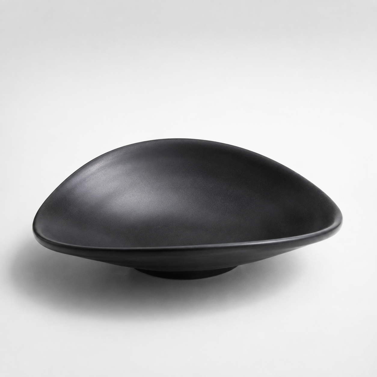 Stone Black Curved Melamine Sauce Dish
