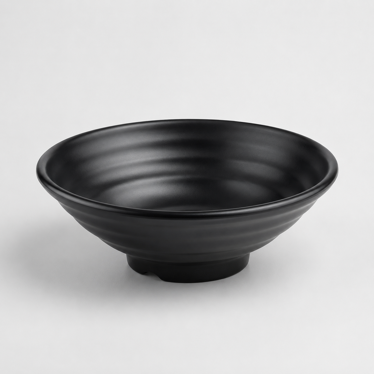 Stone Black Swirl Wide Bowl Melamine