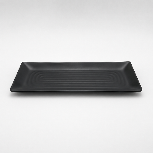 Stone Black Long Plate 30cm