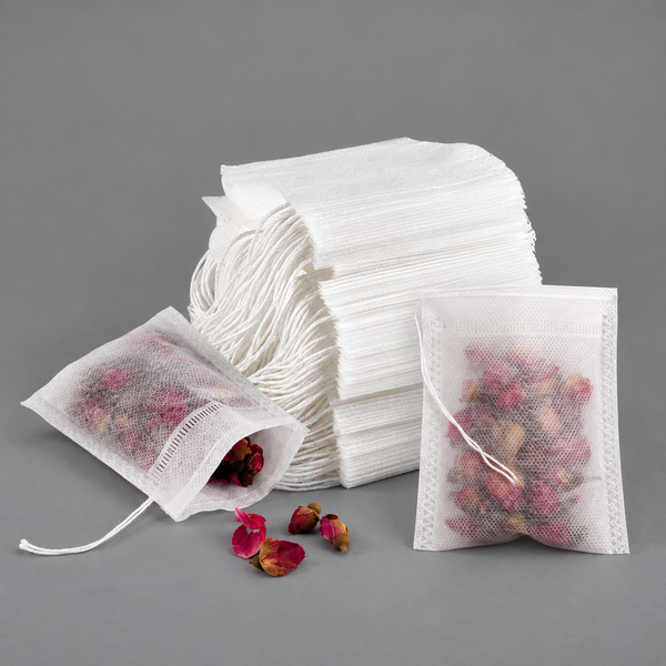 Disposable Tea Filter Bags Non-Woven Drawstring Tea Bags 100 PCS