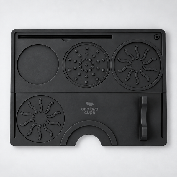 Silicone Espresso Tamping Mat with Tamper & Portafilter Organizer 24×19×1.7cm