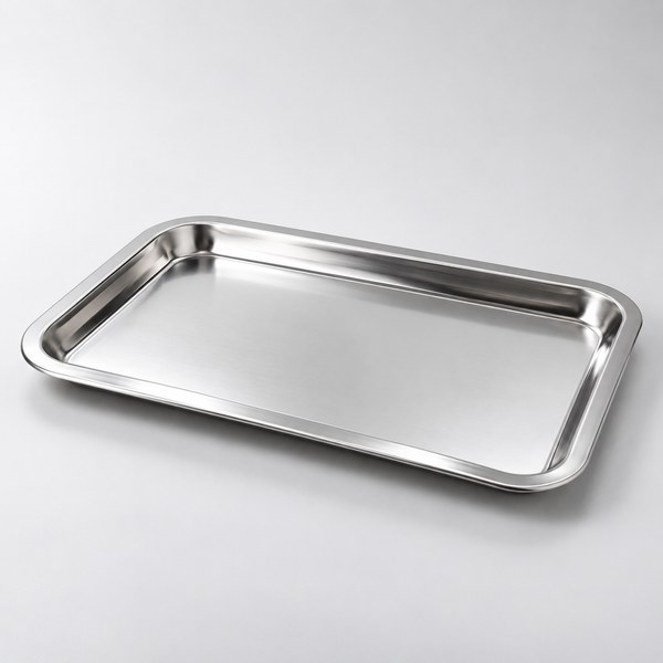 Stainless Steel Kitchen Prep Tray Shallow 31.5 × 21.3 cm