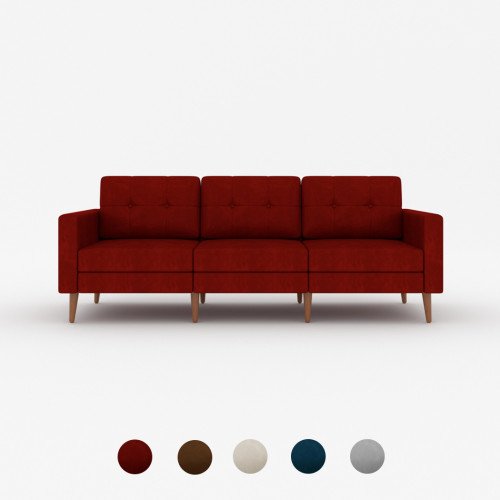 Marseille Velvet 3-Seater Sofa