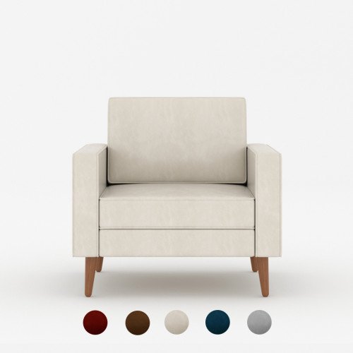 Mavis Velvet Single-Seater Sofa