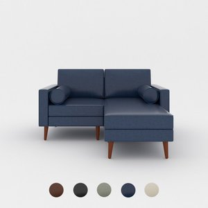 Villanova Leather Sectional 2-Seater Sofa