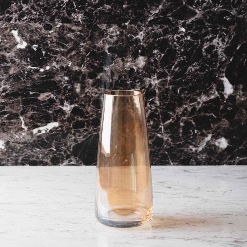 Barrel Glass 0401 Amber Vase