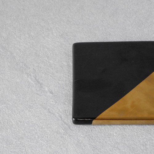 Chic Gold & Black Coaster Square 9cm