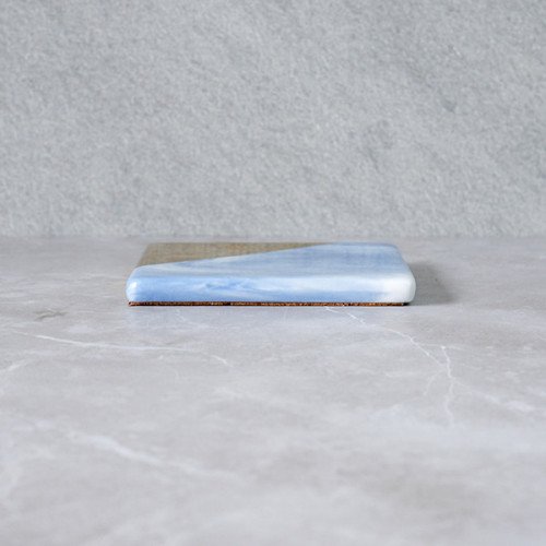 Chic Gold & Blue Coaster Square 9cm