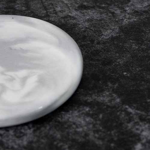Chic Gold & White Coaster Round 9.5cm