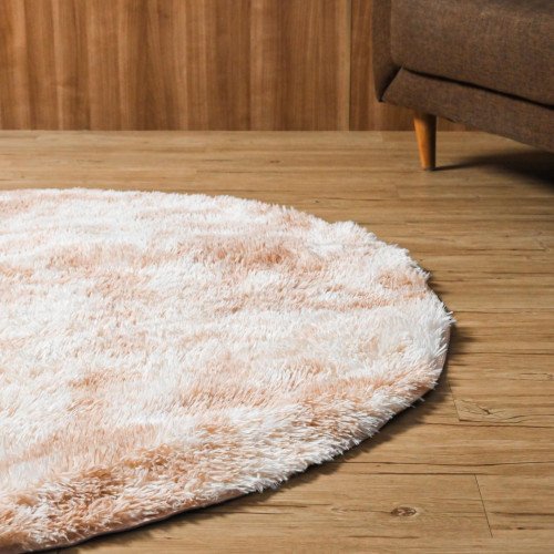 Cozhome Fluffy Area Rug Round 160cm - Beige