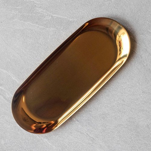 Gold Oval Jewelry Tray