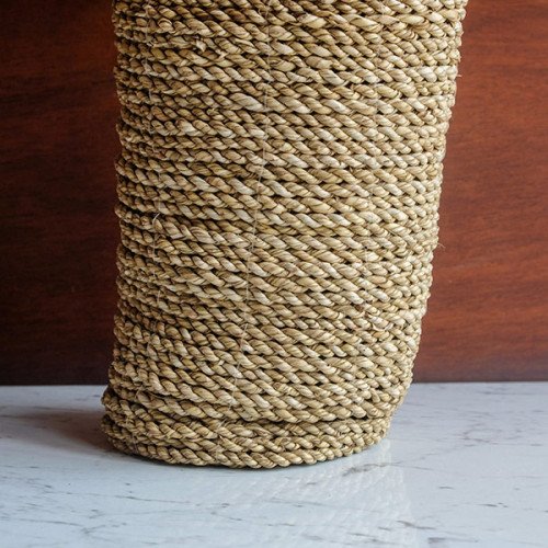 Handwoven Tall Vase - White & Ivory