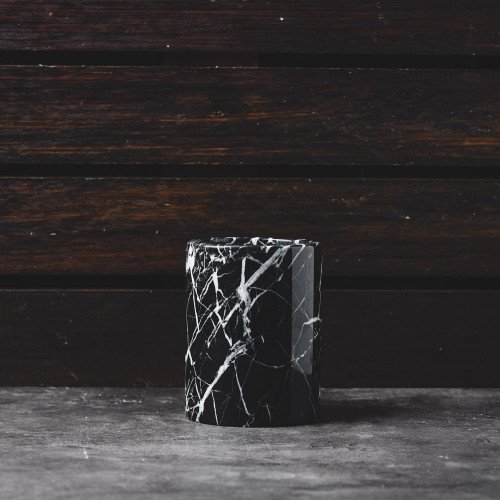 Marble Décor Vase Black Short 9.5cm x 12cm 3