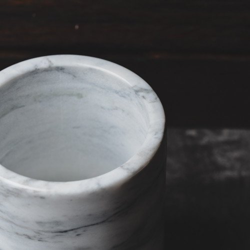 Marble Décor Vase White 16.5cm