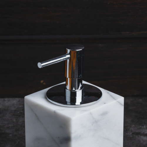 Marble Soap Dispenser White