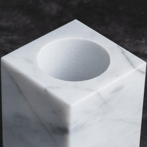 Marble Toothbrush Holder White Single