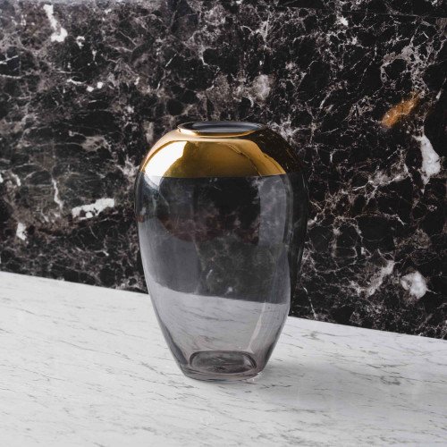 Mythical Glass 0501 Flower Vase Gray