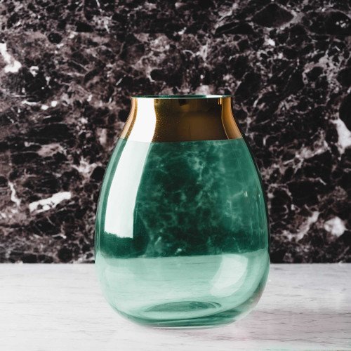 Mythical Glass 0502 Flower Vase Aqua