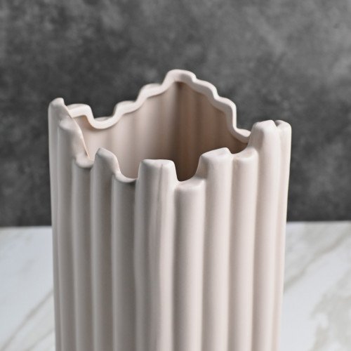 Pewter Decorative Vase Large Beige