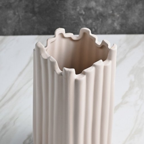 Pewter Decorative Vase Small Beige