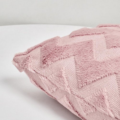 Plush Pillow Case 45 x 45cm - Pink Wave