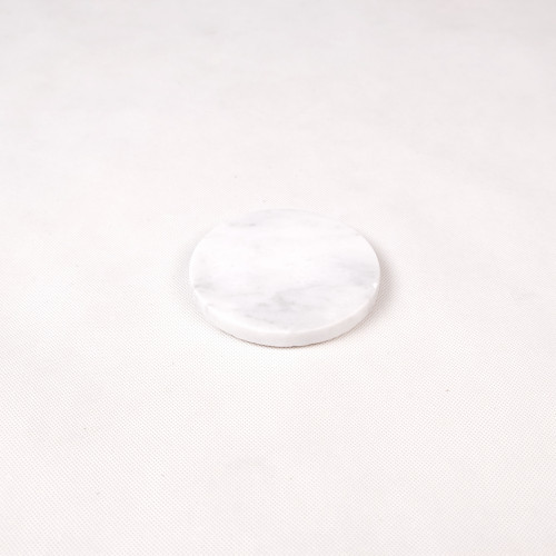Round Marble Coaster White