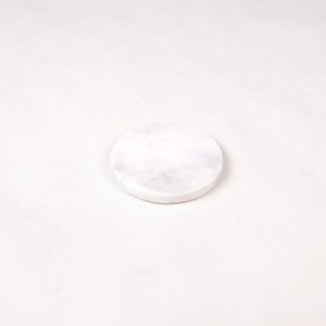 Round Marble Coaster White