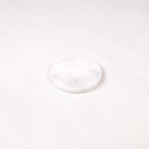 Round Marble Coaster White