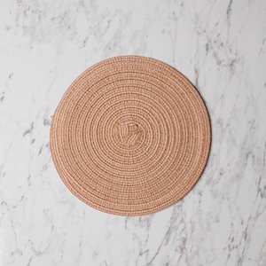 Round Woven Placemat Small Brown
