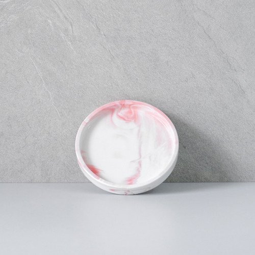 Sierra Decorative Tray Round Pink