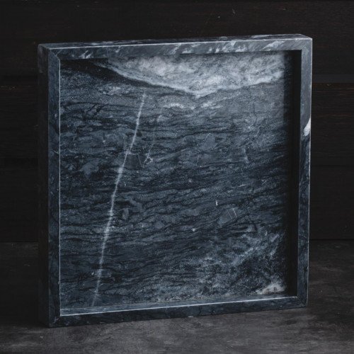 Square Marble Tray Black 25cm x 25cm