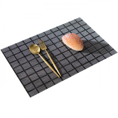 Table Placemat Checkered Black