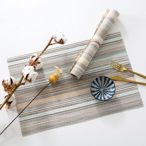 Table Placemat Divine Striped Blue