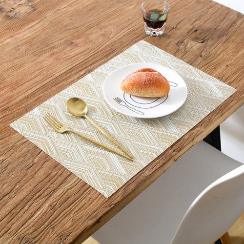 Table Placemat Novelty Yellow Gold
