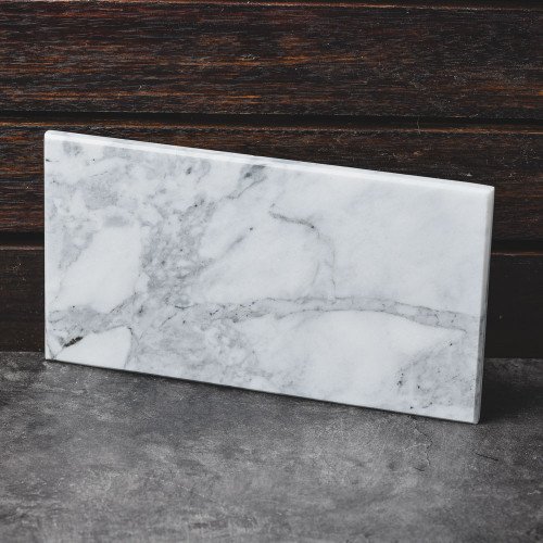 Thin Rectangular Marble Board White 29cm x 15.5cm