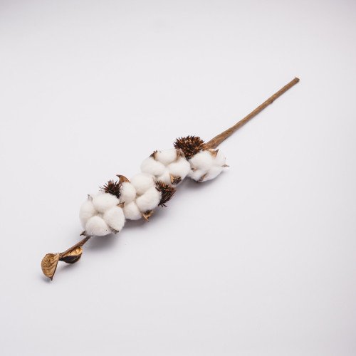 White Cotton Plant - Four Blossoms Bouquet