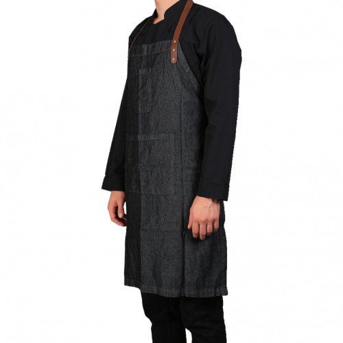Gold Long Apron Black 2