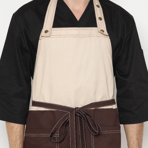 Velice Full Apron Cream-Brown 5
