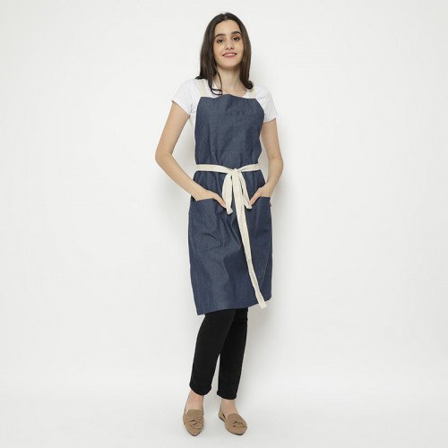 Avery Kitchen Apron Denim Blue 4