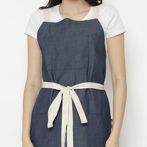 Avery Kitchen Apron Denim Blue 5