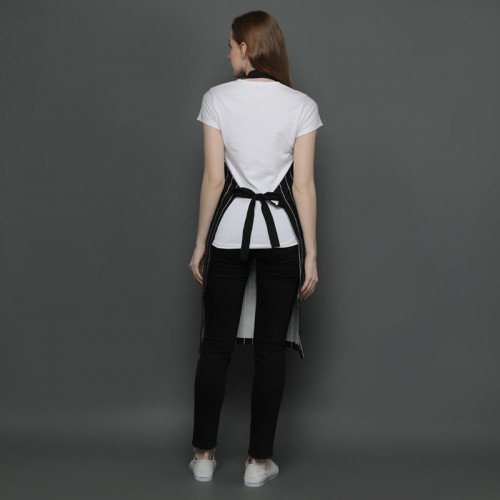 Taylor Full Apron White Stripes Over Black 4