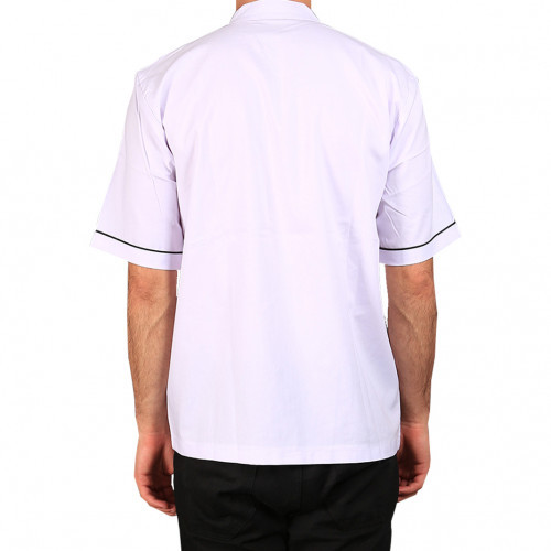 Basic Short Sleeves White w/ Black Lines 3