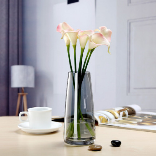 Barrel Glass 0401 Amber Vase 10